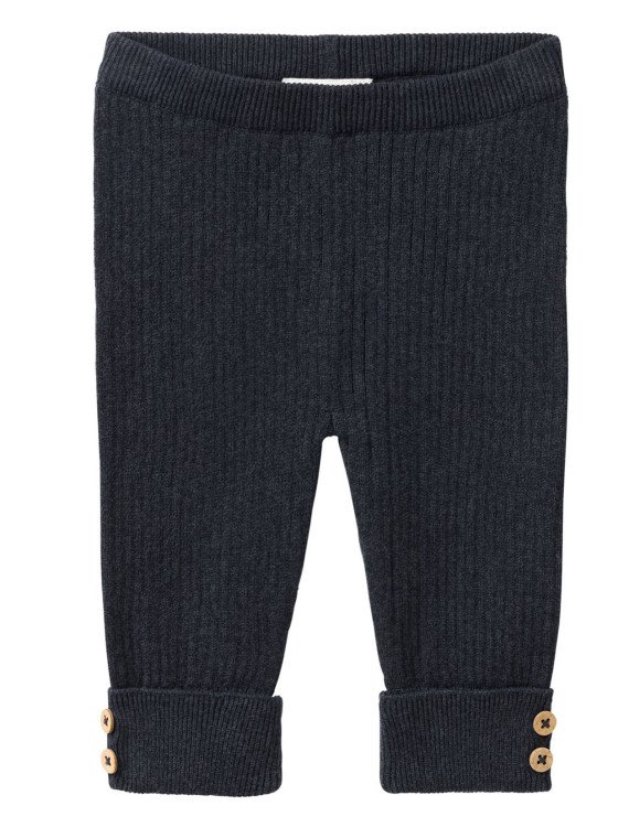People Wear Organic - Bio Kinder Strick-Leggings, dunkelblau mélange