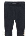 People Wear Organic - Bio Kinder Strick-Leggings, dunkelblau mélange