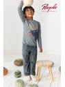 People Wear Organic - Bio Kinder Langarmshirt mit Elch-Applikation und Streifen