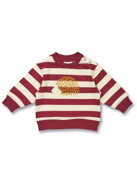 Sense Organics - Bio Baby Sweatshirt "SENSE-Siam" mit Igel-Applikation und Streifen