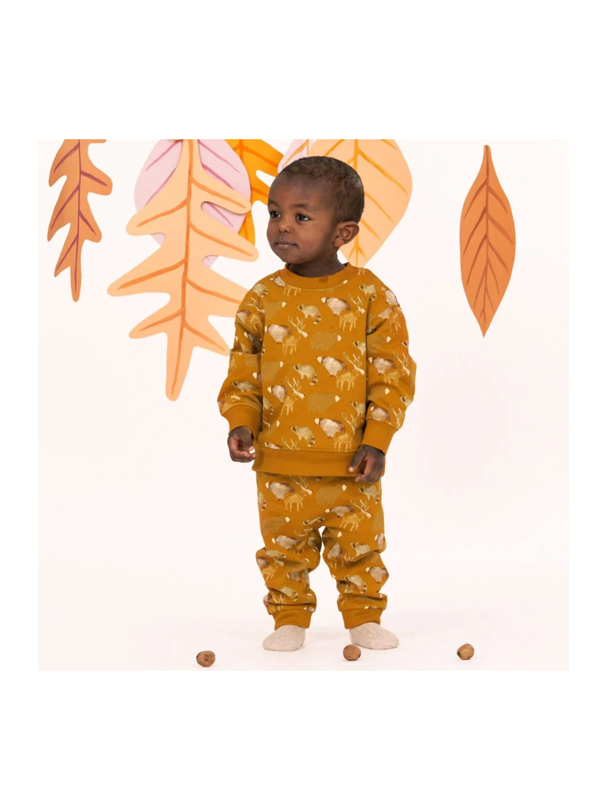 Sense Organics - Bio Baby Sweatshirt "SENSE-Siam" mit Waldtiere-Allover