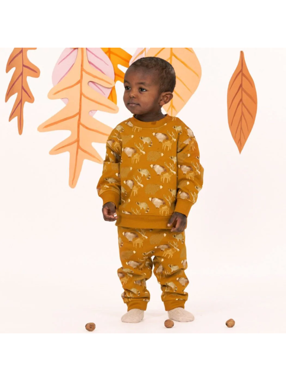 Sense Organics - Bio Baby Sweat Hose "SENSE-Candy" mit Waldtiere-Allover