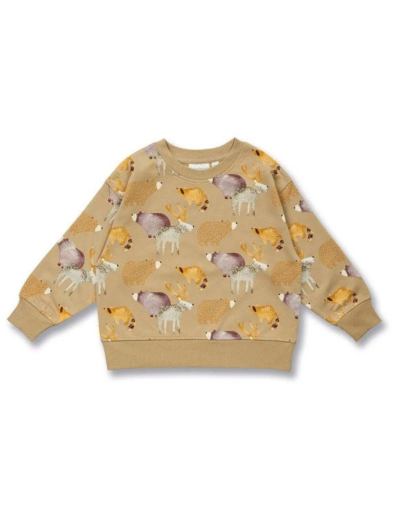 Sense Organics - Bio Kinder Sweatshirt "SENSE-Dar" mit Waldtiere-Allover