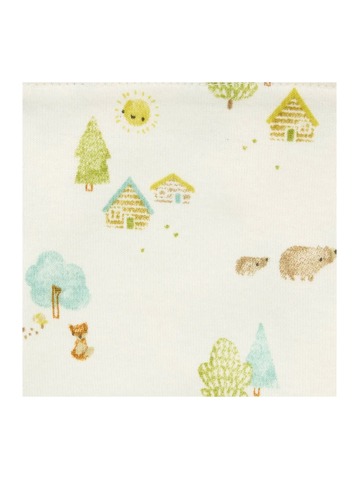 Sense Organics - Bio Baby Wende Tuch "SENSE-BIB" mit Waldleben-Allover