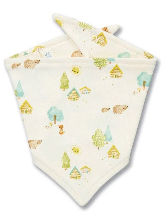 Sense Organics - Bio Baby Wende Tuch "SENSE-BIB" mit Waldleben-Allover