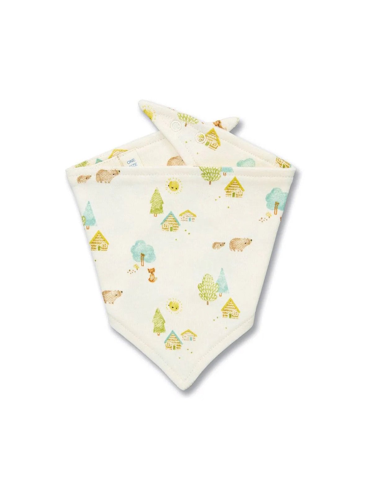 Sense Organics - Bio Baby Wende Tuch "SENSE-BIB" mit Waldleben-Allover