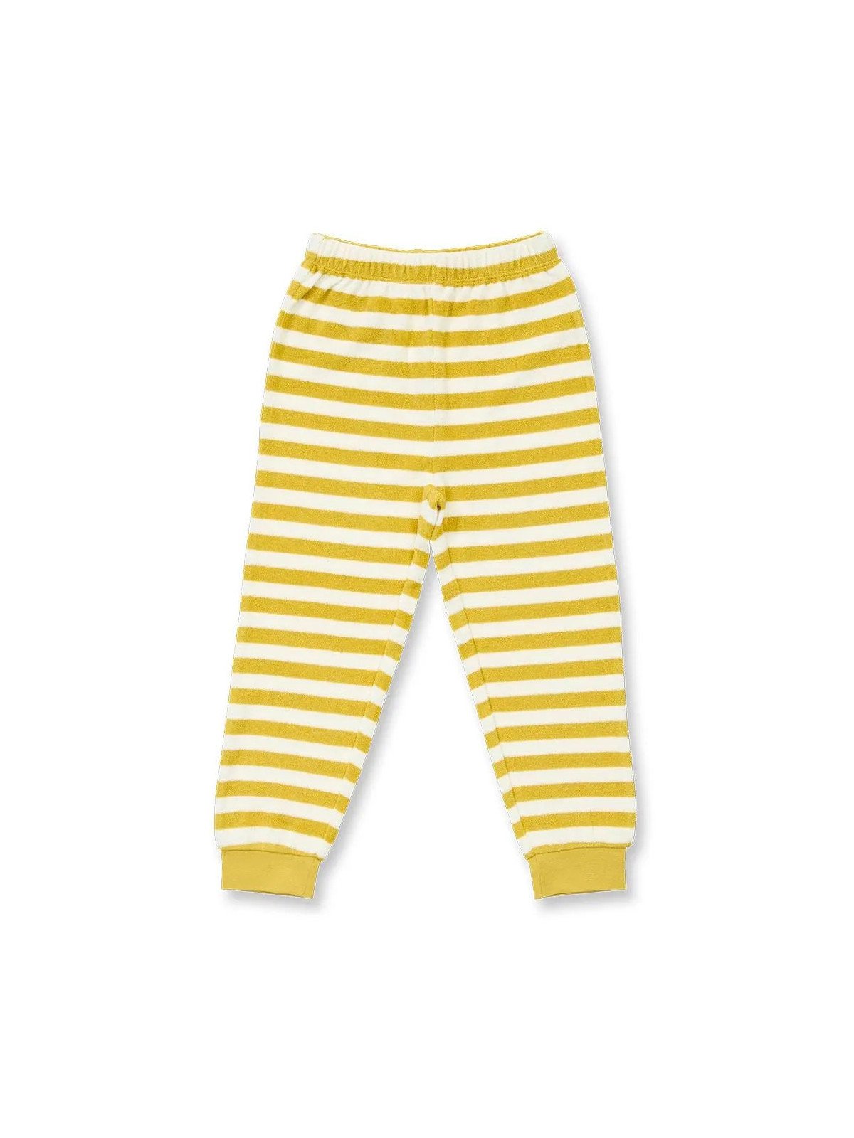 Sense Organics - Bio Kinder Frottee Schlafanzug "SENSE-Long John" mit Bären-Applikation und Streifen