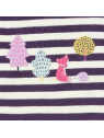 Sense Organics - Bio Kinder Frottee Schlafanzug "SENSE-Long John" mit Waldtiere-Applikation und Streifen