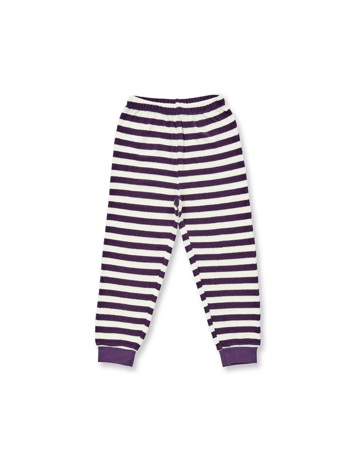 Sense Organics - Bio Kinder Frottee Schlafanzug "SENSE-Long John" mit Waldtiere-Applikation und Streifen