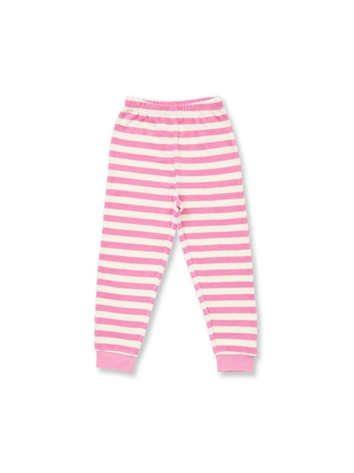 Sense Organics - Bio Kinder Frottee Schlafanzug "SENSE-Long John" mit Blumen-Applikation und Streifen