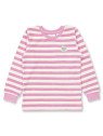 Sense Organics - Bio Kinder Frottee Schlafanzug "SENSE-Long John" mit Blumen-Applikation und Streifen