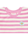 Sense Organics - Bio Kinder Frottee Schlafanzug "SENSE-Long John" mit Blumen-Applikation und Streifen