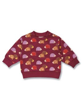 Sense Organics - Bio Baby Sweatshirt "SENSE-Siam" mit Igel-Applikation und Streifen