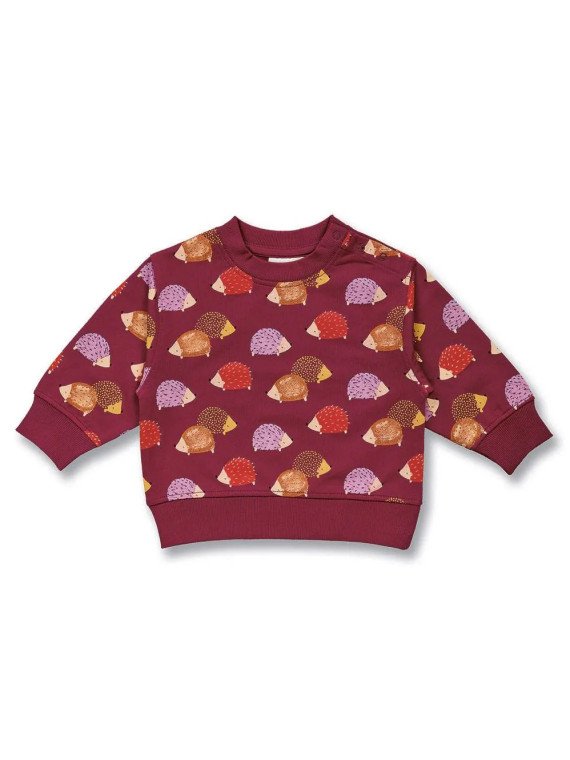Sense Organics - Bio Baby Sweatshirt "SENSE-Siam" mit Igel-Applikation und Streifen
