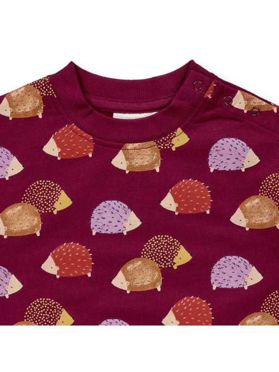Sense Organics - Bio Baby Sweatshirt "SENSE-Siam" mit Igel-Applikation und Streifen