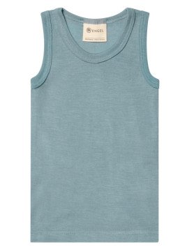 ENGEL - Bio Kinder Unterhemd, Wolle/Seide, bergblau