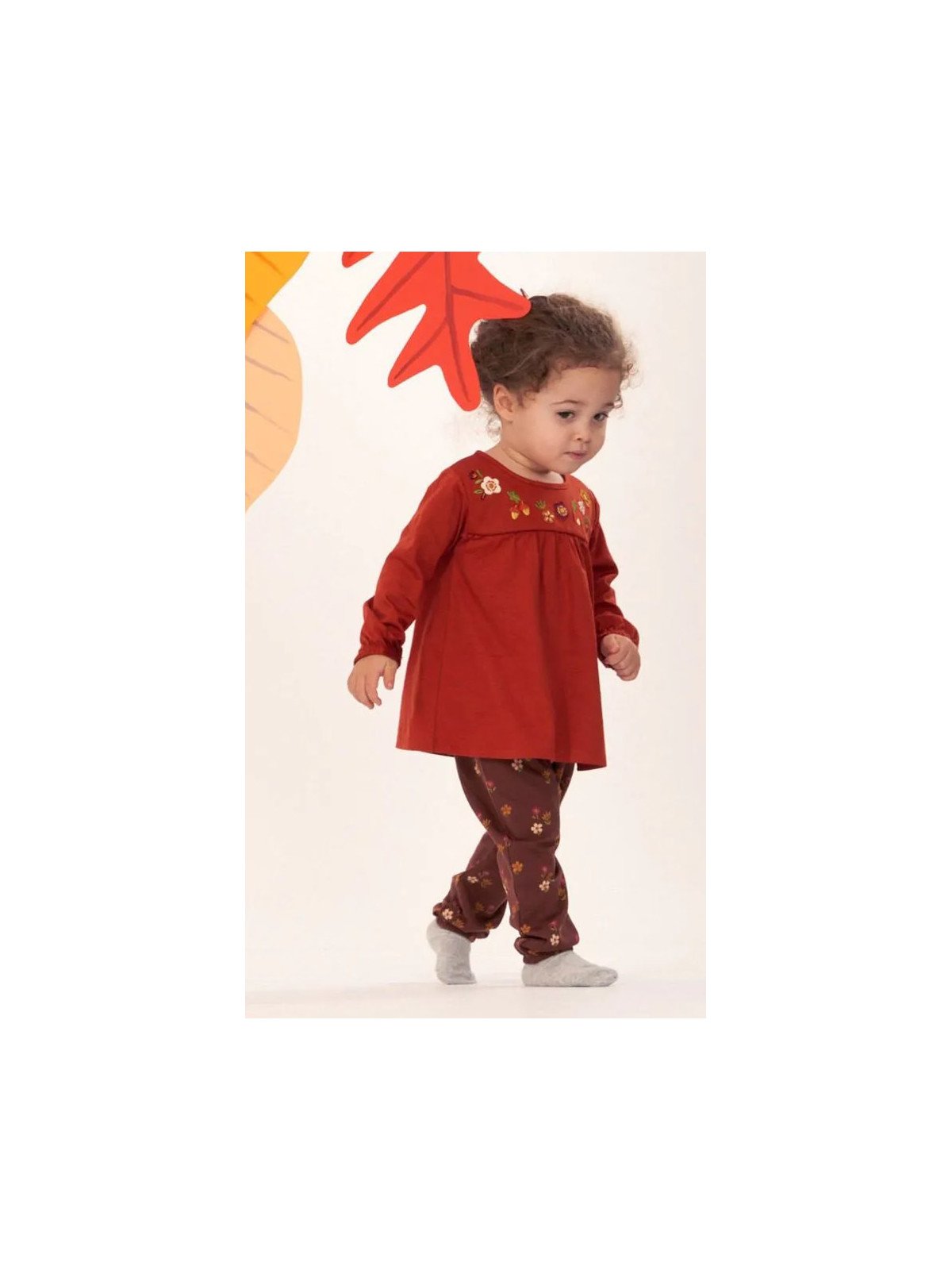 Sense Organics - Bio Baby Sweat Hose "SENSE-Vanna" mit Blümchen-Allover