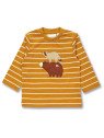 Sense Organics - Bio Baby Langarmshirt "SENSE-Elan" mit Waldtiere-Applikation und Streifen