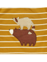 Sense Organics - Bio Baby Langarmshirt "SENSE-Elan" mit Waldtiere-Applikation und Streifen