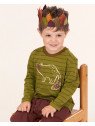 Sense Organics - Bio Kinder Langarmshirt "SENSE-Luke" mit Waschbär-Druck und Streifen
