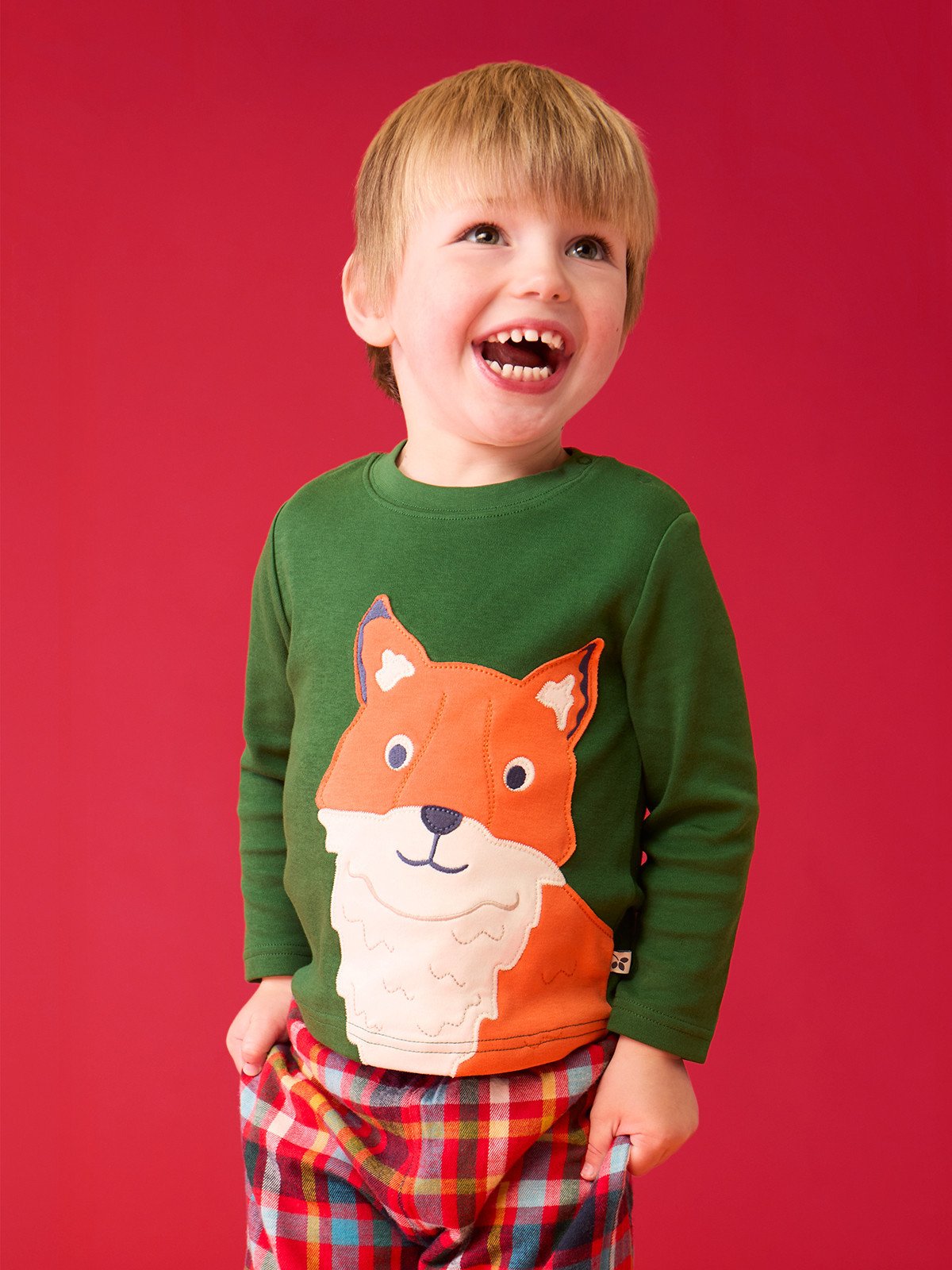 frugi - Bio Kinder Langarmshirt "FRUGI-Adventure" mit Fuchs-Applikation