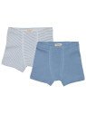 loud + proud - Bio Kinder Hipshorts Doppelpack mit Streifen/uni, dusk