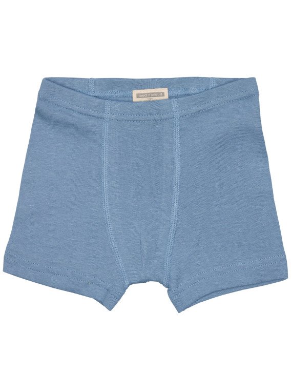 loud + proud - Bio Kinder Hipshorts Doppelpack mit Streifen/uni, dusk