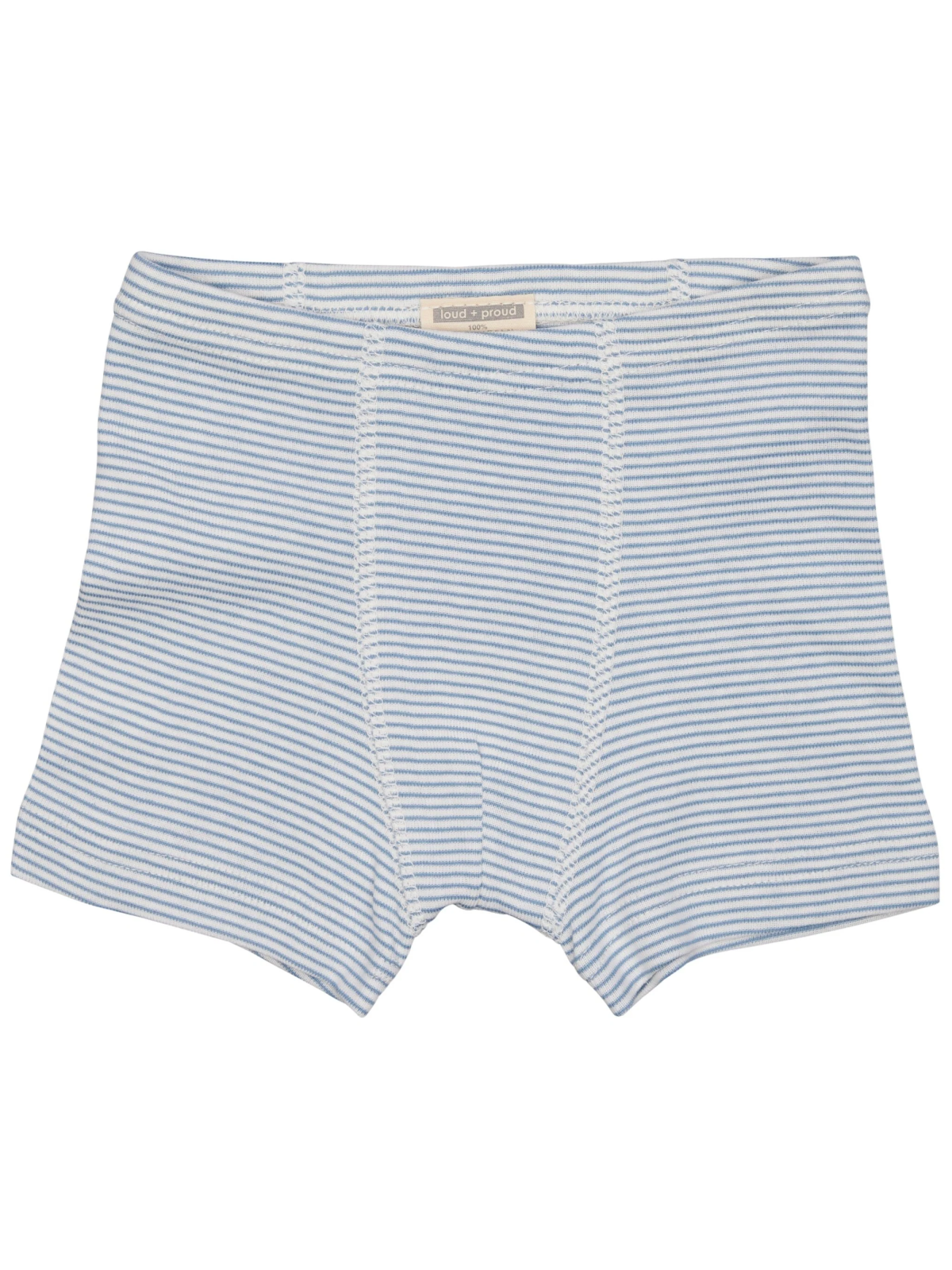 loud + proud - Bio Kinder Hipshorts Doppelpack mit Streifen/uni, dusk
