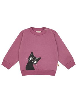 loud + proud - Bio Kinder Sweatshirt mit Katzen-Druck