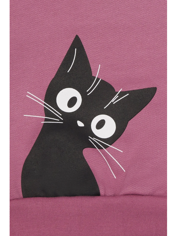 loud + proud - Bio Kinder Sweatshirt mit Katzen-Druck