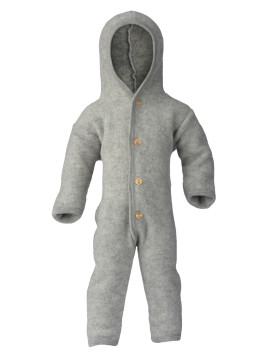 ENGEL - Bio Baby Fleece Overall mit Kapuze, Wolle