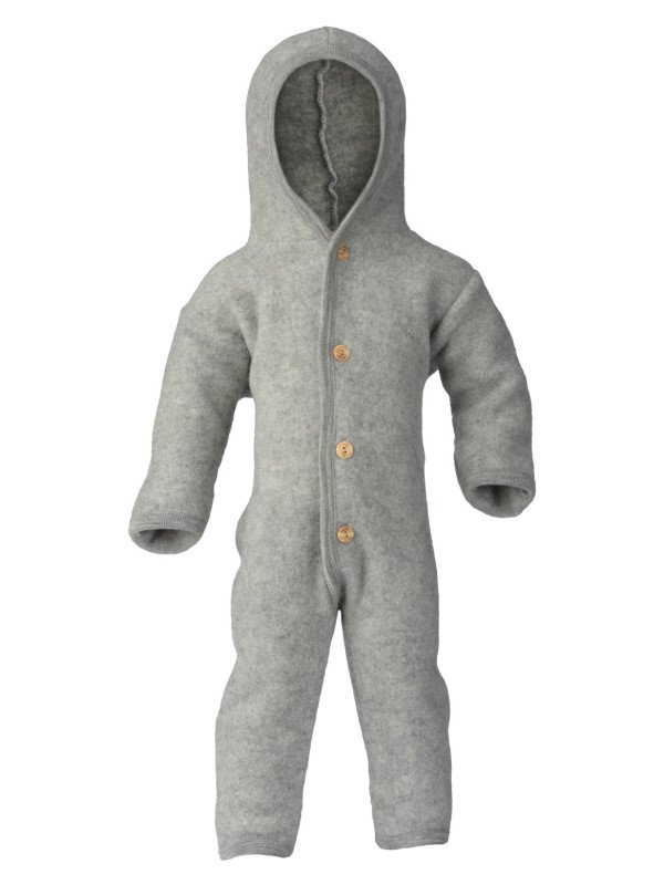 ENGEL - Bio Baby Fleece Overall mit Kapuze, Wolle