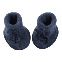 ENGEL - Bio Baby Fleece Schuhe, Wolle, blau