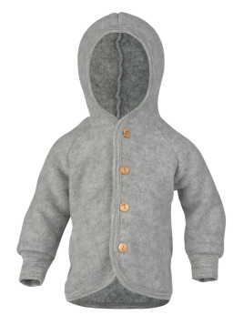 ENGEL - Bio Baby Fleece Jacke mit Kapuze, Wolle