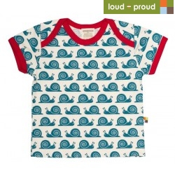 loud + proud - Bio Kinder T-Shirt mit Schnecken-Druck