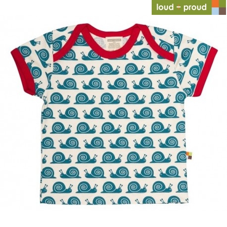 loud + proud - Bio Kinder T-Shirt mit Schnecken-Druck