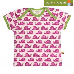 loud + proud - Bio Kinder T-Shirt mit Schnecken-Druck