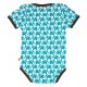 loud + proud - Bio Baby Body kurzarm mit Elefanten-Druck, hellblau