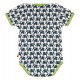 loud + proud - Bio Baby Body kurzarm mit Elefanten-Druck, marine