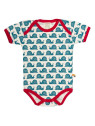 loud + proud - Bio Baby Body kurzarm mit Schnecken-Druck, blau