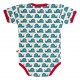 loud + proud - Bio Baby Body kurzarm mit Schnecken-Druck, blau