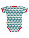 loud + proud - Bio Baby Body kurzarm mit Schnecken-Druck, blau