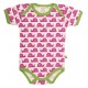 loud + proud - Bio Baby Body kurzarm mit Schnecken-Druck, fuchsia
