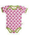 loud + proud - Bio Baby Body kurzarm mit Schnecken-Druck, fuchsia