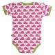 loud + proud - Bio Baby Body kurzarm mit Schnecken-Druck, fuchsia