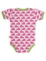 loud + proud - Bio Baby Body kurzarm mit Schnecken-Druck, fuchsia