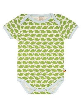 loud + proud - Bio Baby Body kurzarm mit Wal-Druck