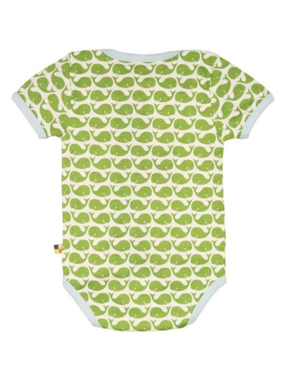 loud + proud - Bio Baby Body kurzarm mit Wal-Druck