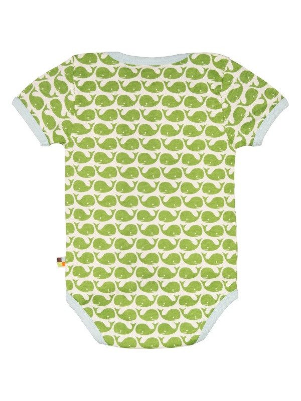 loud + proud - Bio Baby Body kurzarm mit Wal-Druck