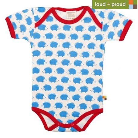 loud + proud - Bio Baby Body kurzarm mit Igel-Druck